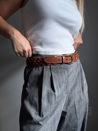 Braided Leather Belt | 34"-35" Waist