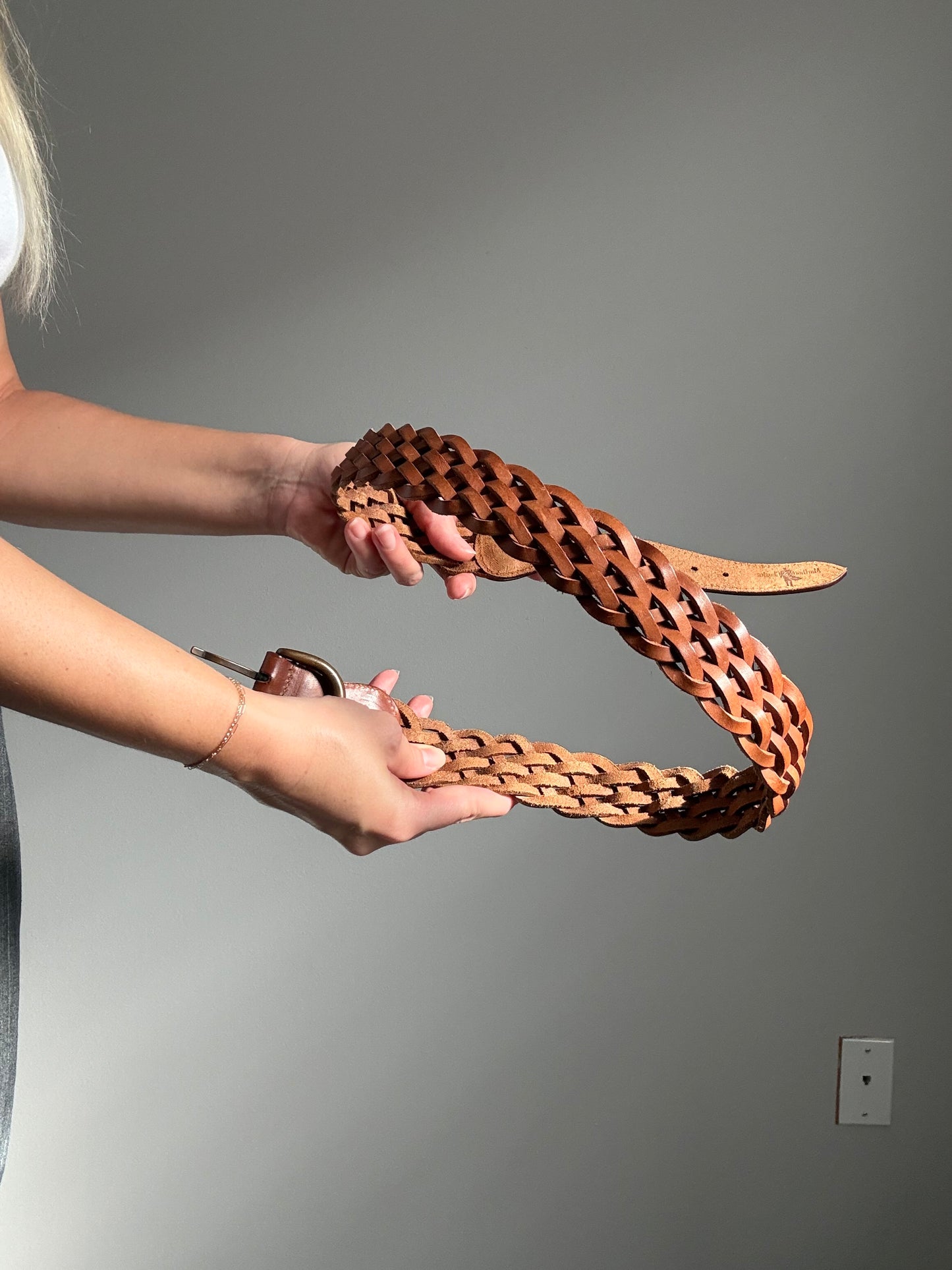 Braided Leather Belt | 34"-35" Waist