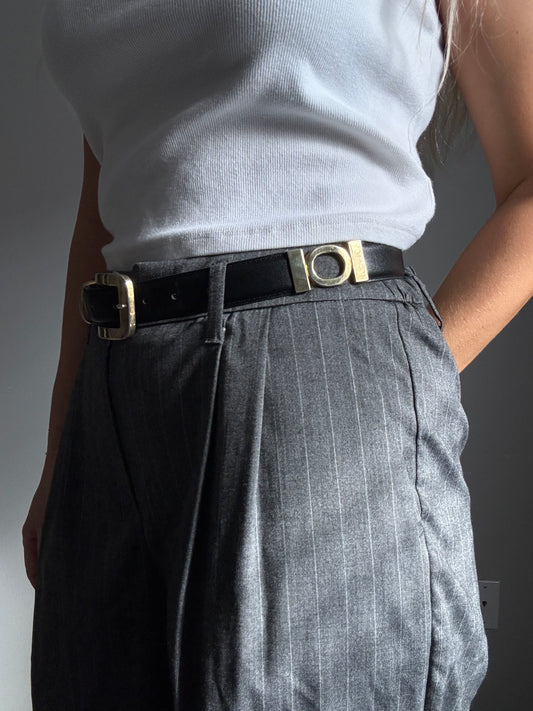 Black Leather Belt | 29" Waist