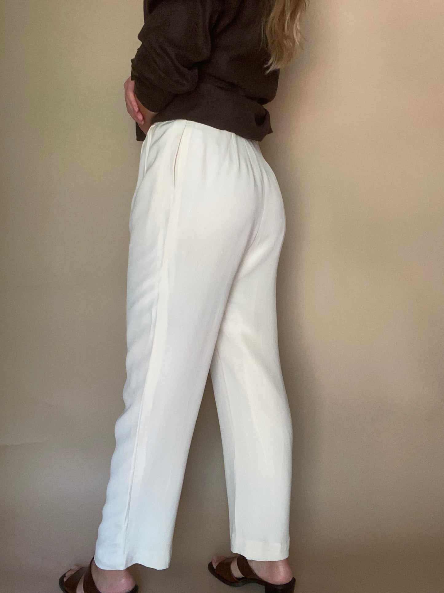 Milky Silk Trousers | 29" Waist