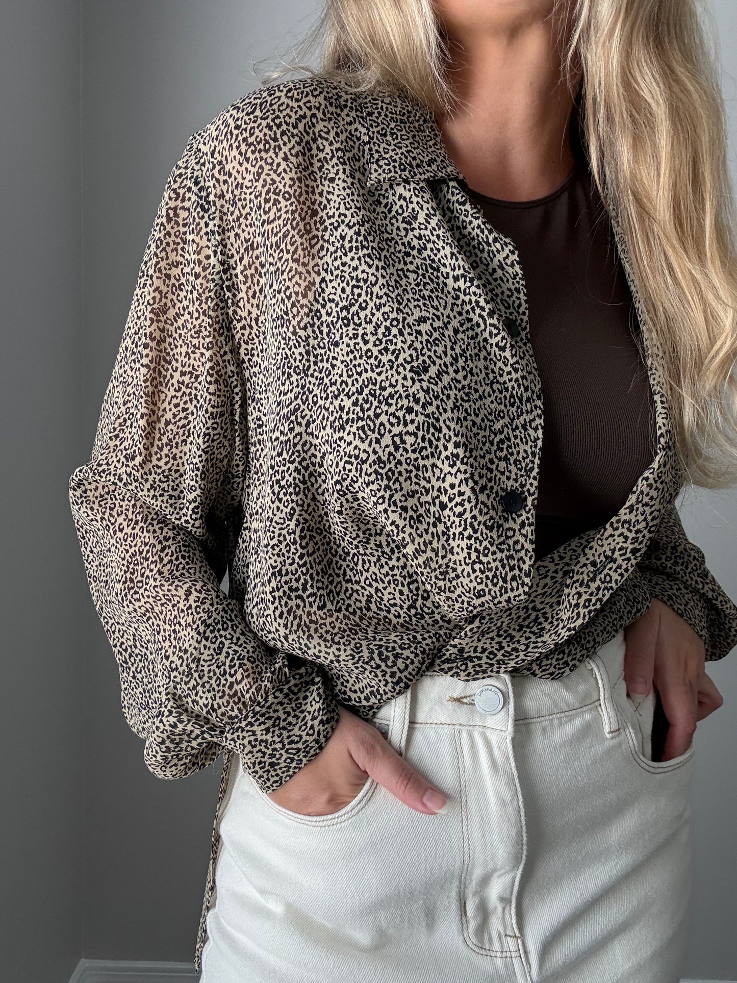 Silk Leopard Blouse