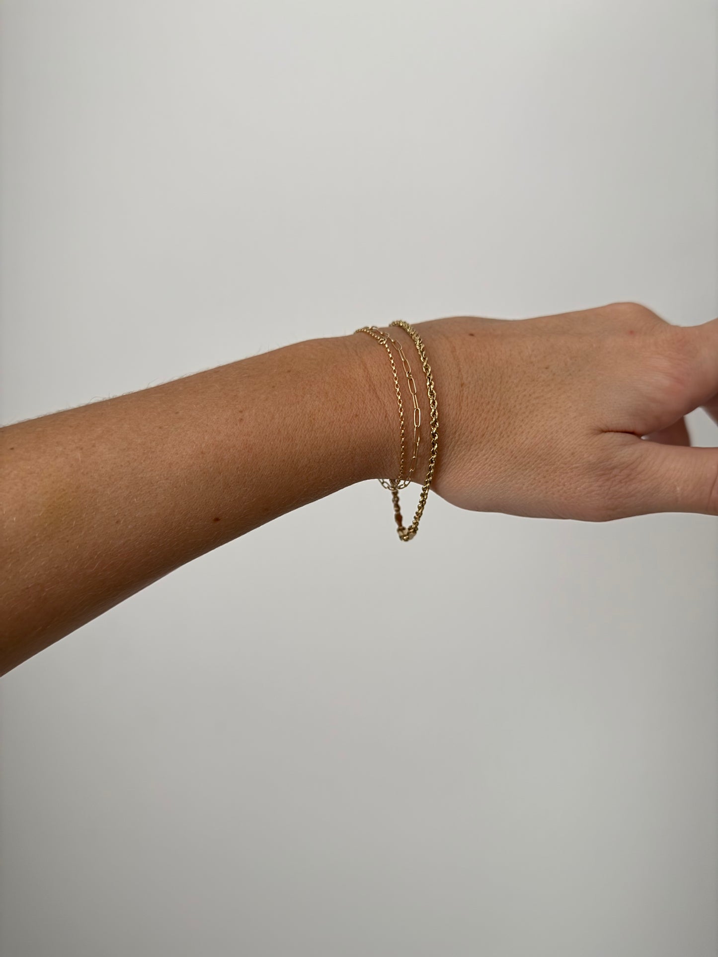 10kt Gold Rope Chain Bracelet