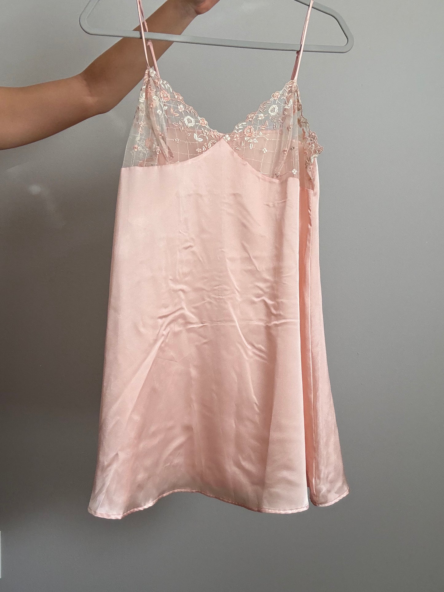 Deadstock Pink Satin Slip Dress