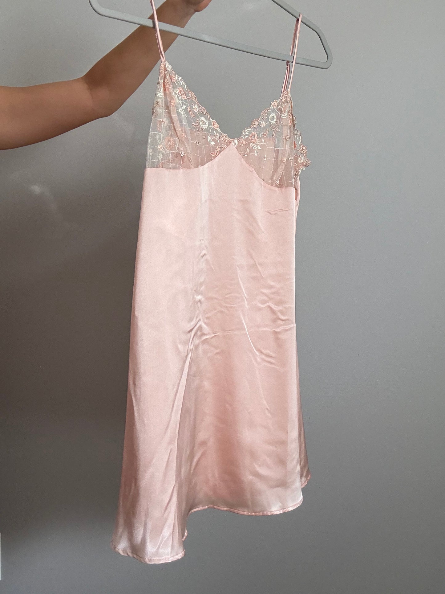 Deadstock Pink Satin Slip Dress