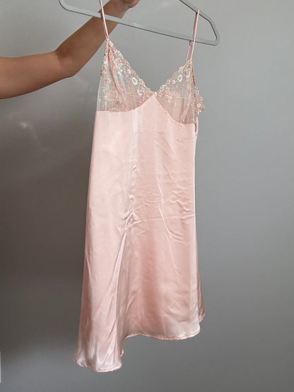 Deadstock Pink Satin Slip Dress