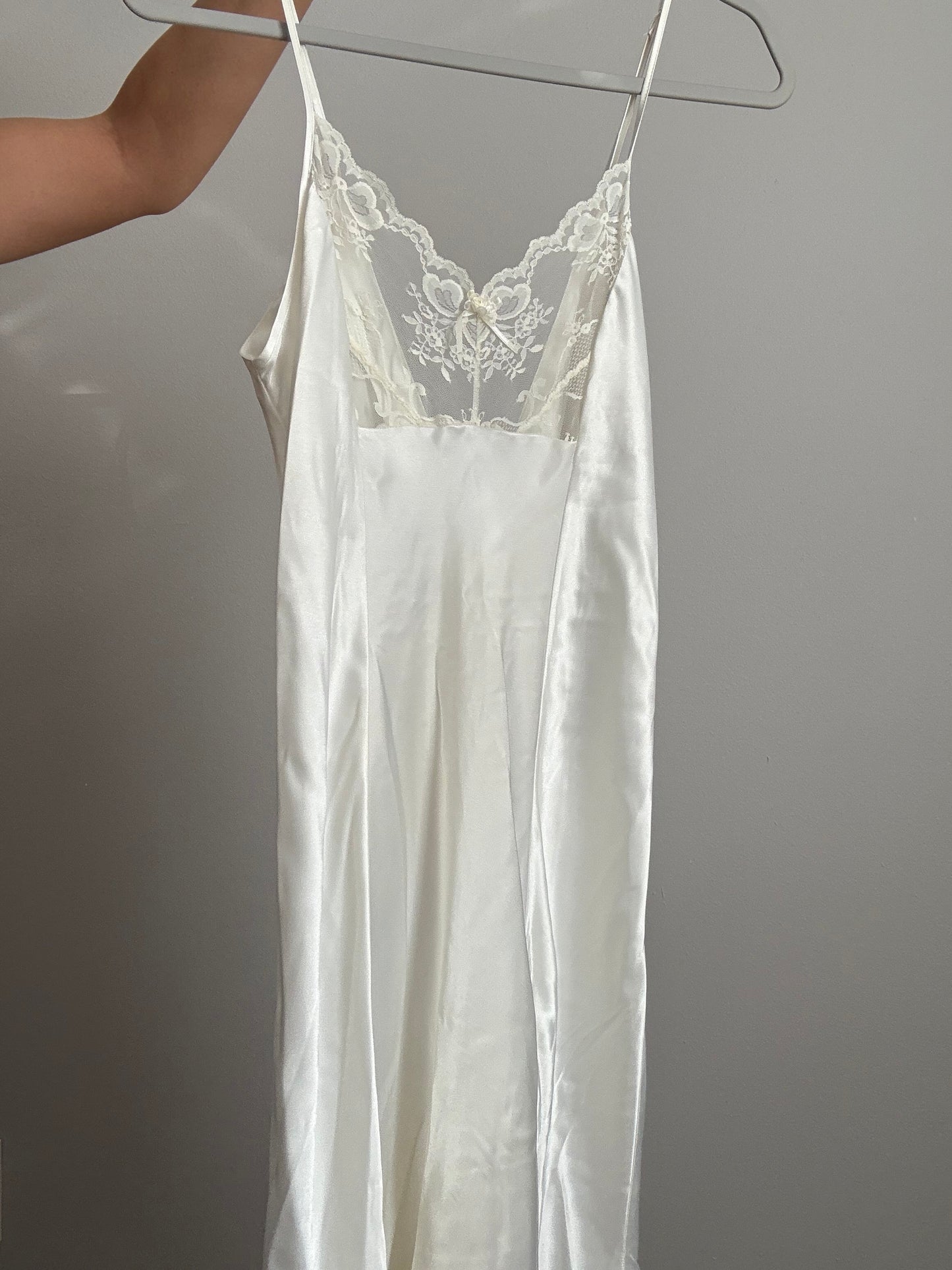 White Satin Slip Dress