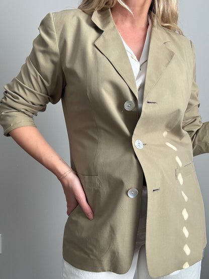 Oyster Silk Blazer