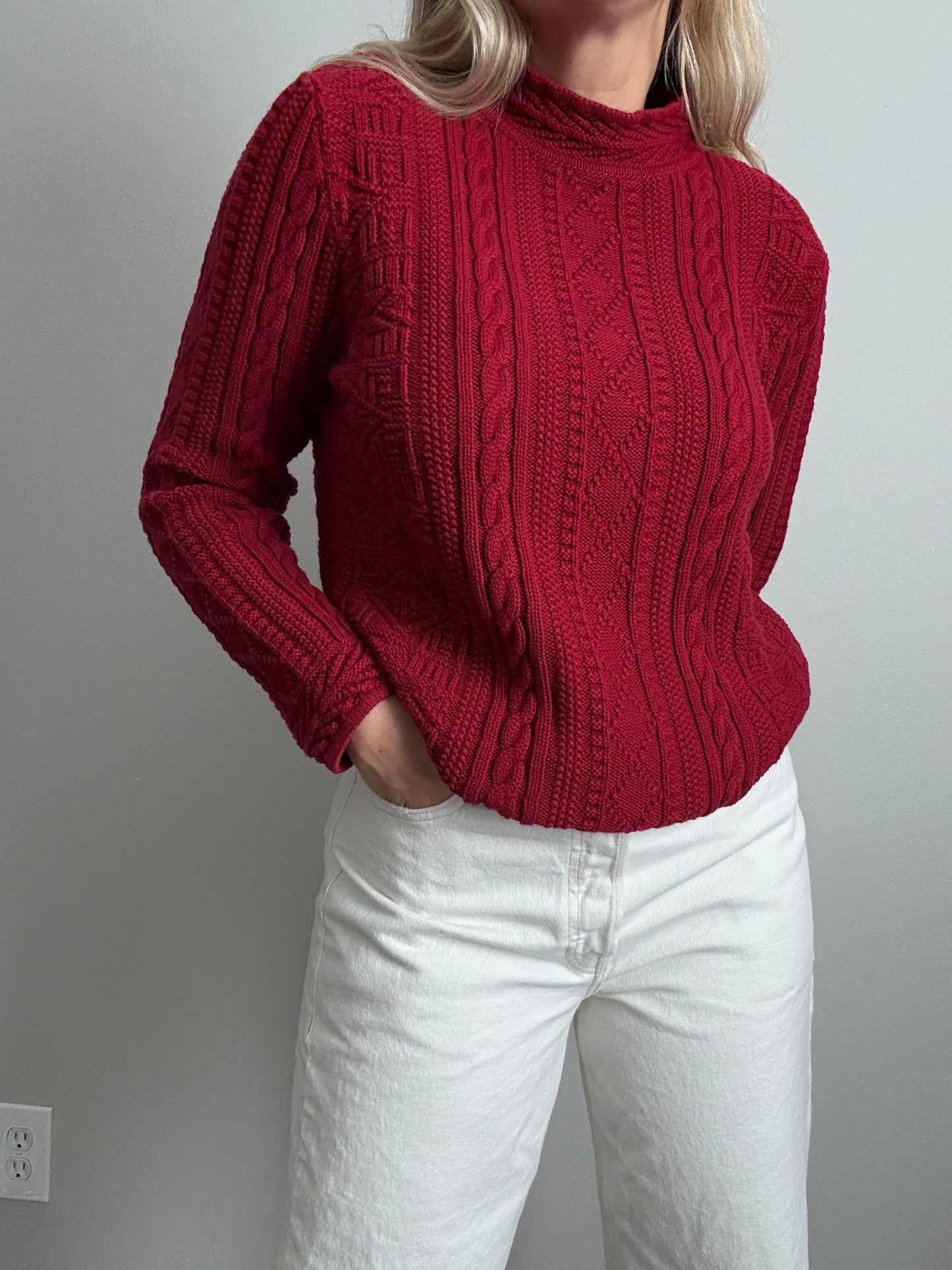 LL Bean Cable Knit