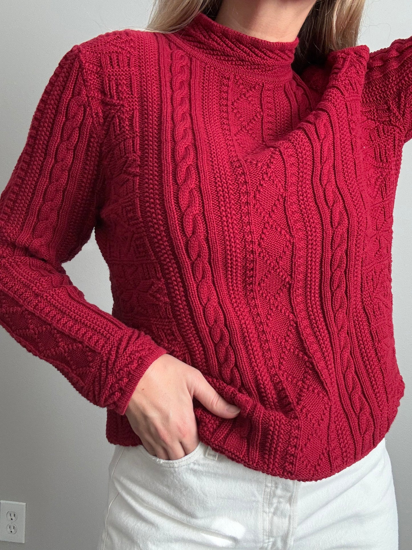 LL Bean Cable Knit