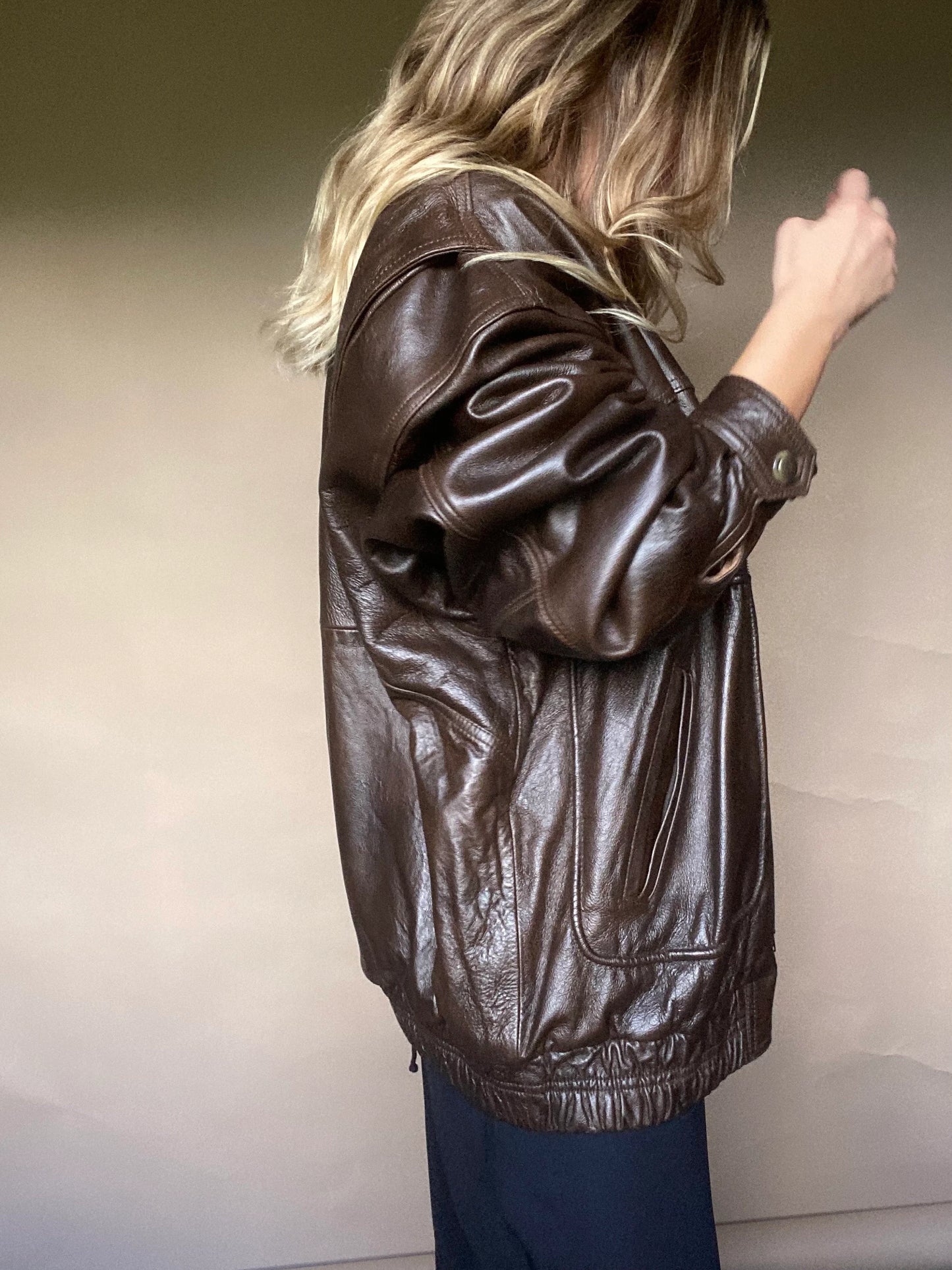 80s Brown Leather Jacket